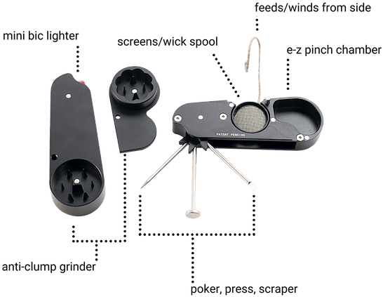 Omni Deluxe Herb Grinder Lighter Holder - Computer Speaker (600x600), Png Download