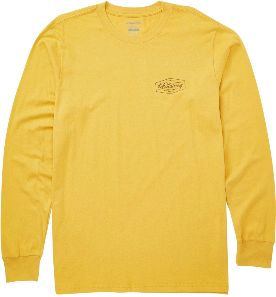 Billabong - Trademark - Gold - Front - Long-sleeved T-shirt (966x1449), Png Download