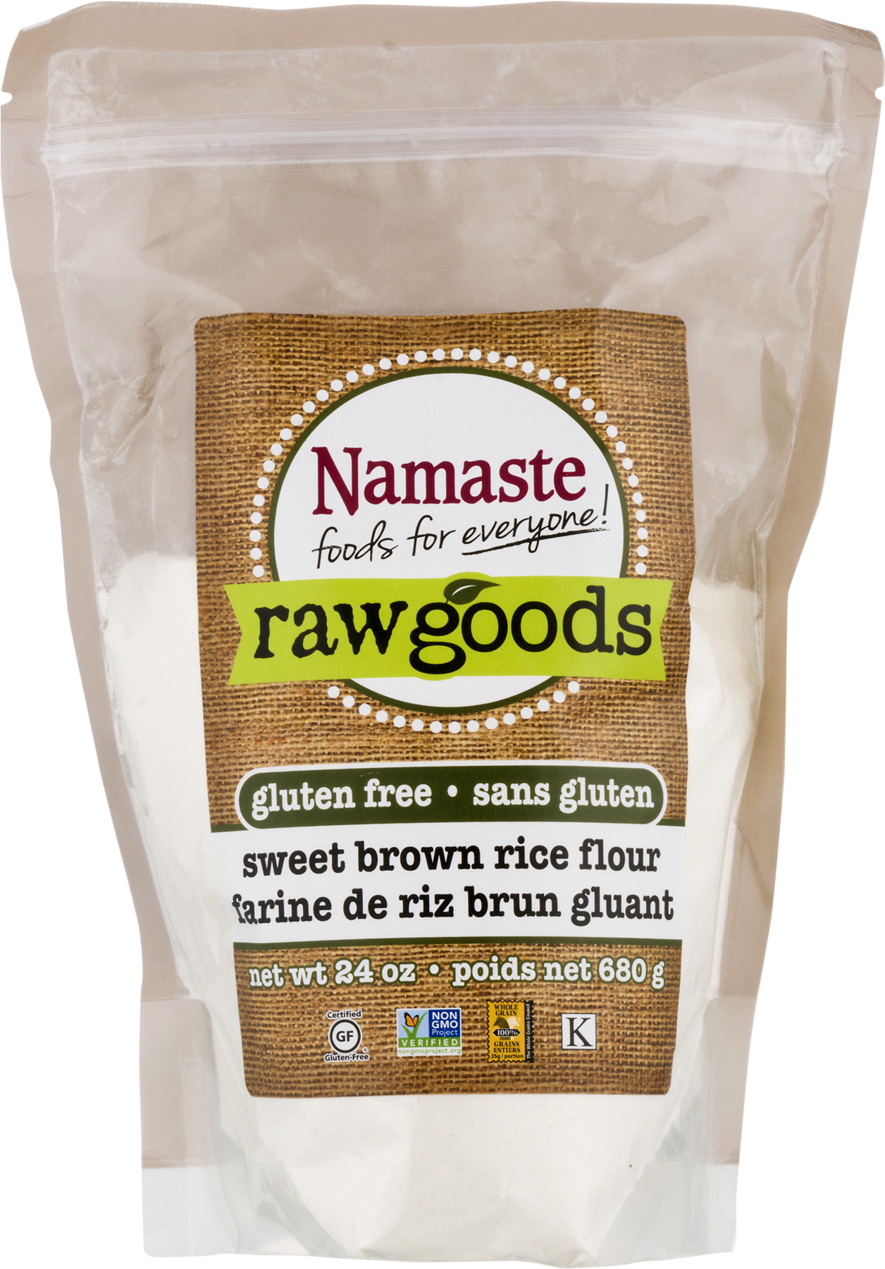 Namaste Foods Raw Goods Gluten Free Sweet Brown Rice - Whole Grain (1800x1800), Png Download