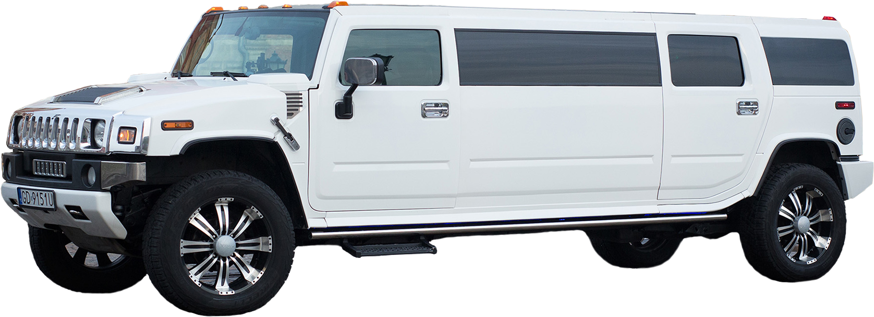 White Hummer (1843x822), Png Download