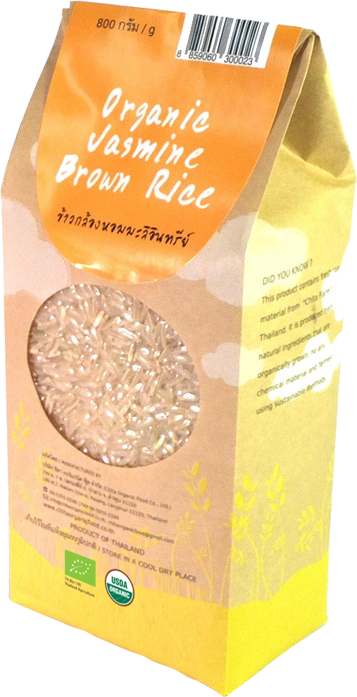Organic Jasmine Brown Rice - Brown Bread (550x1017), Png Download
