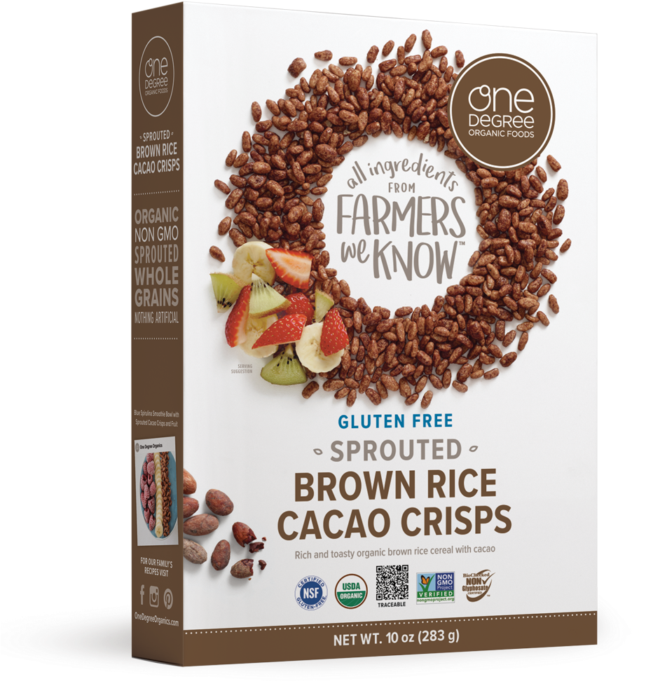 Sprouted Brown Rice Cacao Crisps (1000x1000), Png Download