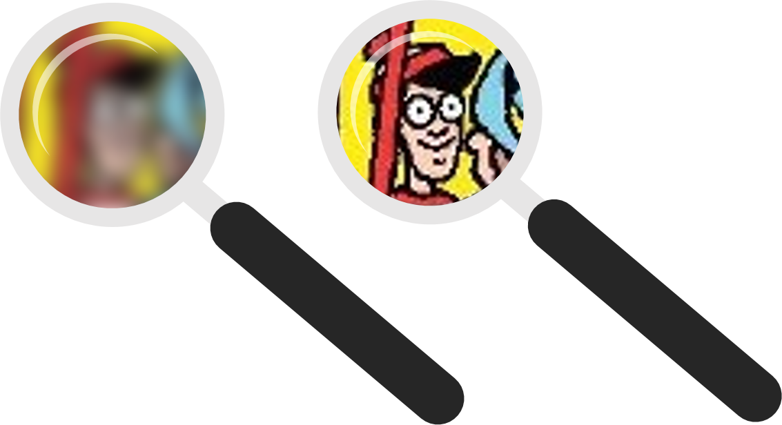 Magnifying Glass Effects - Waldo Magnifying Glass (1133x616), Png Download
