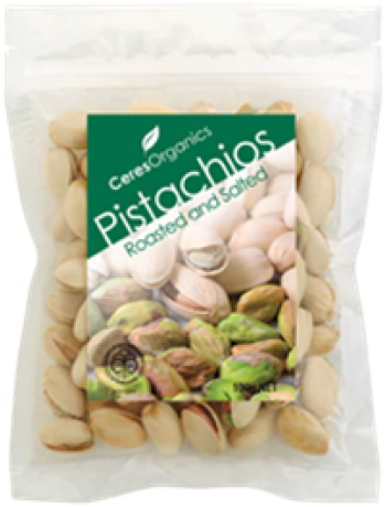 Ceres Organics Roasted&salted Pistachios 100g - Pistachios (736x460), Png Download