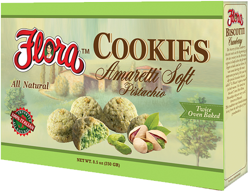 Amaretti Soft Cookies Pistachio - Flora Foods (599x600), Png Download
