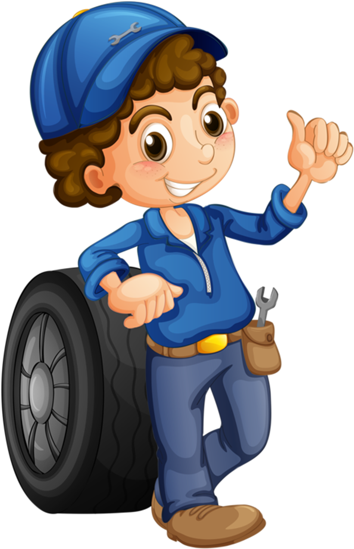 Png Free Download Car Auto Mechanic Female Illustration - Fixing Car (846x1200), Png Download
