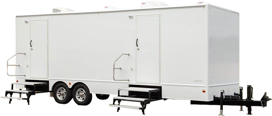 10-stall Luxury Restroom Trailer 29′ - Travel Trailer (600x600), Png Download