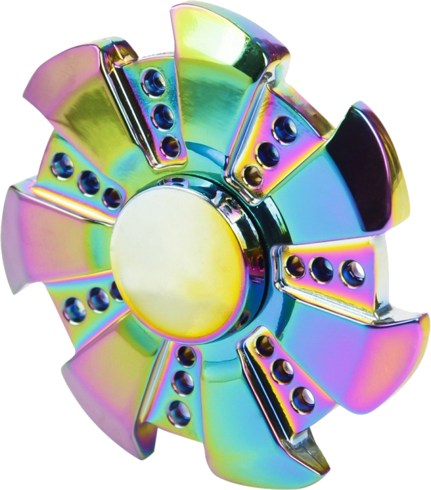Cool Oil Slick Fidget Spinner (615x700), Png Download