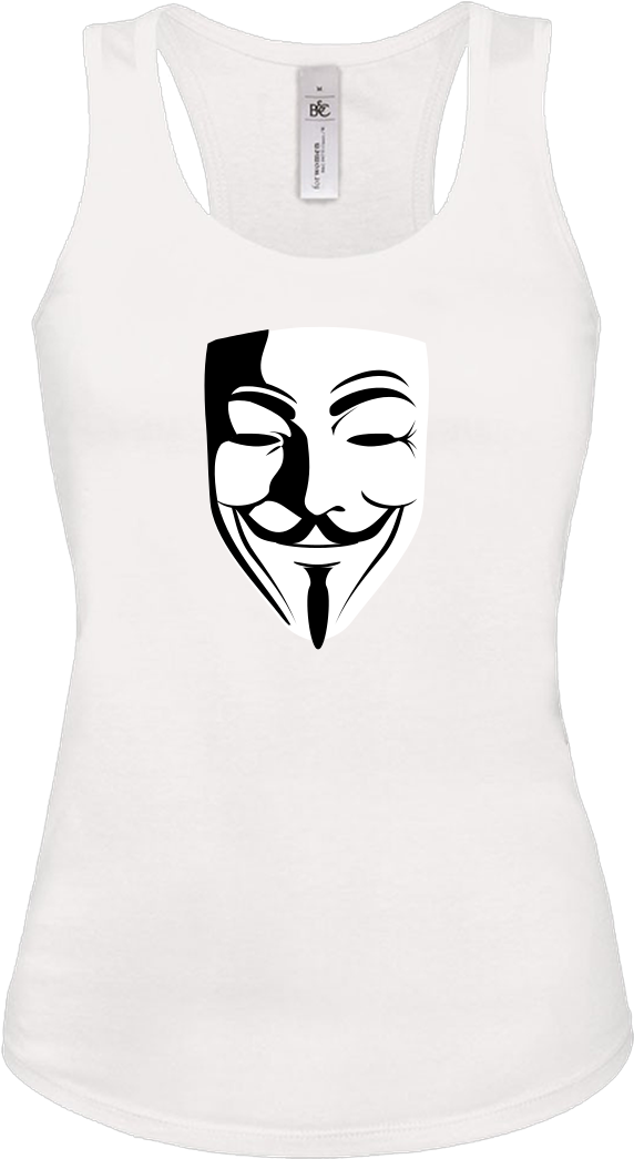 Guy Fawkes T-shirt Tanktop White - Sleeveless Shirt (1044x1044), Png Download