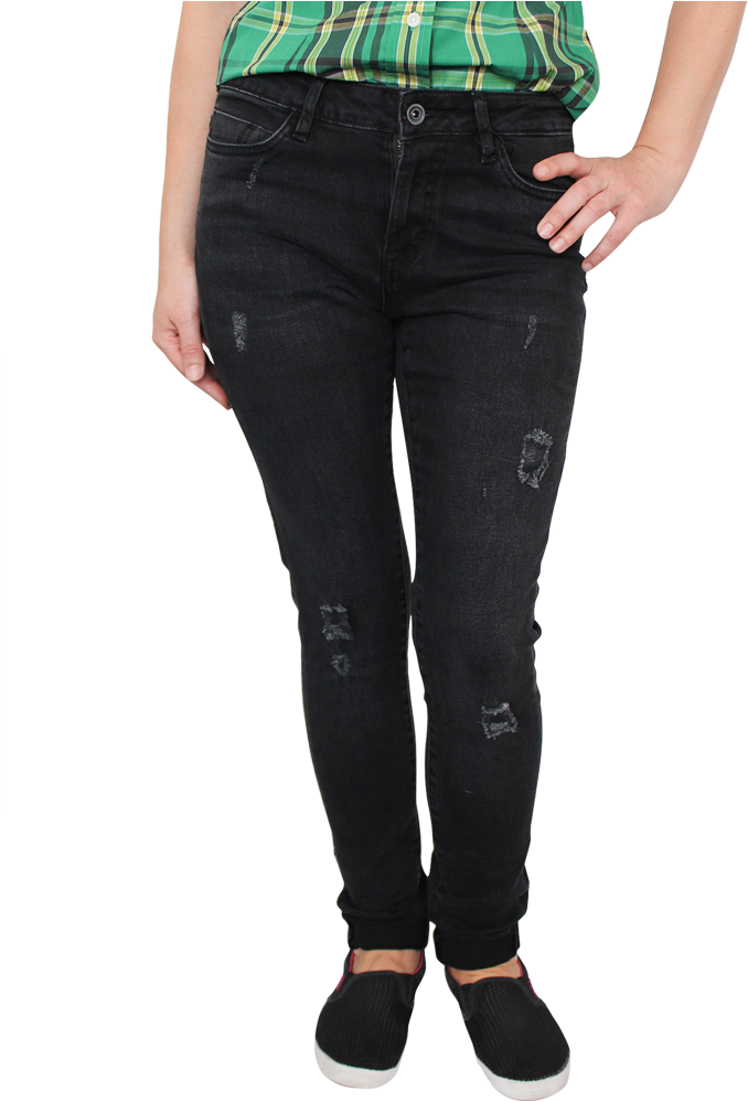 Urban Classics Ladies Ripped Denim Pants - Pocket (1000x1000), Png Download
