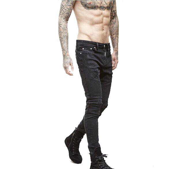 Ripped Skinny Jeans - Ripped Black Jeans Slim (590x588), Png Download