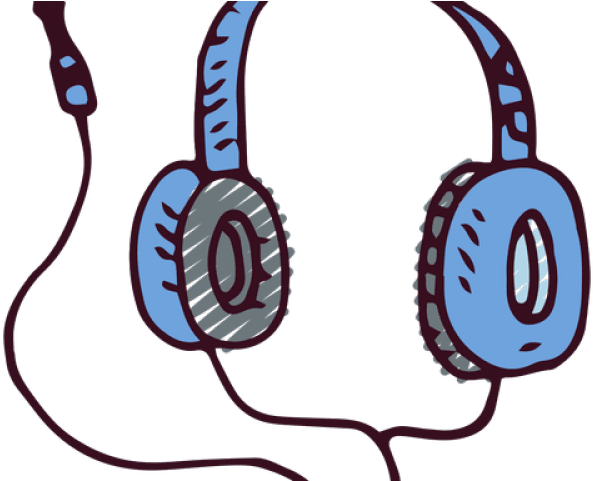 Drawn Headphone Transparent Background - Headphones (640x480), Png Download