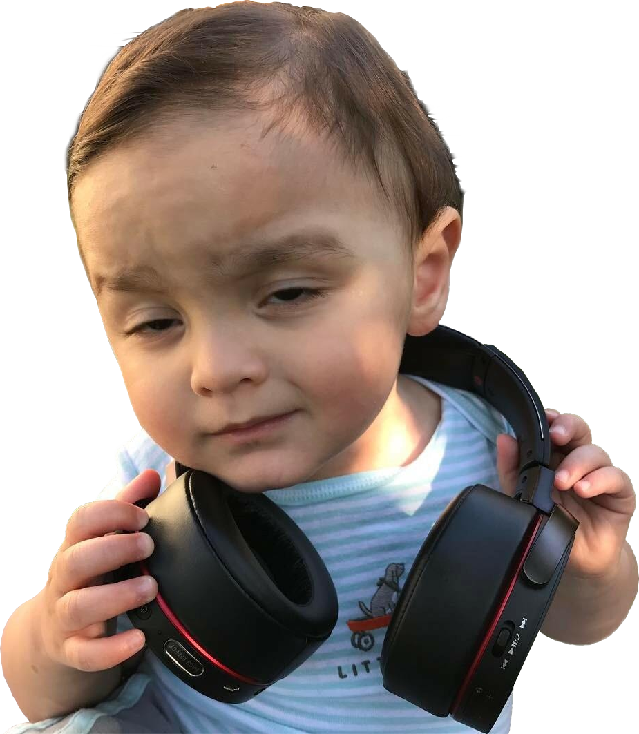 This Baby Cutouts Personthis - Headphones (925x1063), Png Download