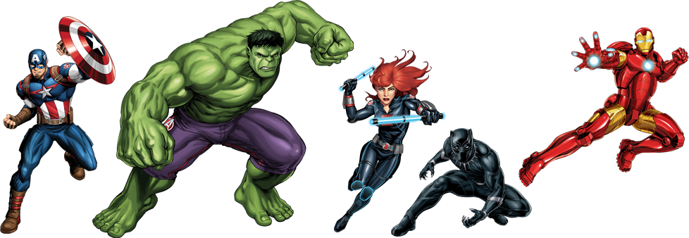 Group-avengers - Group Avengers (978x338), Png Download