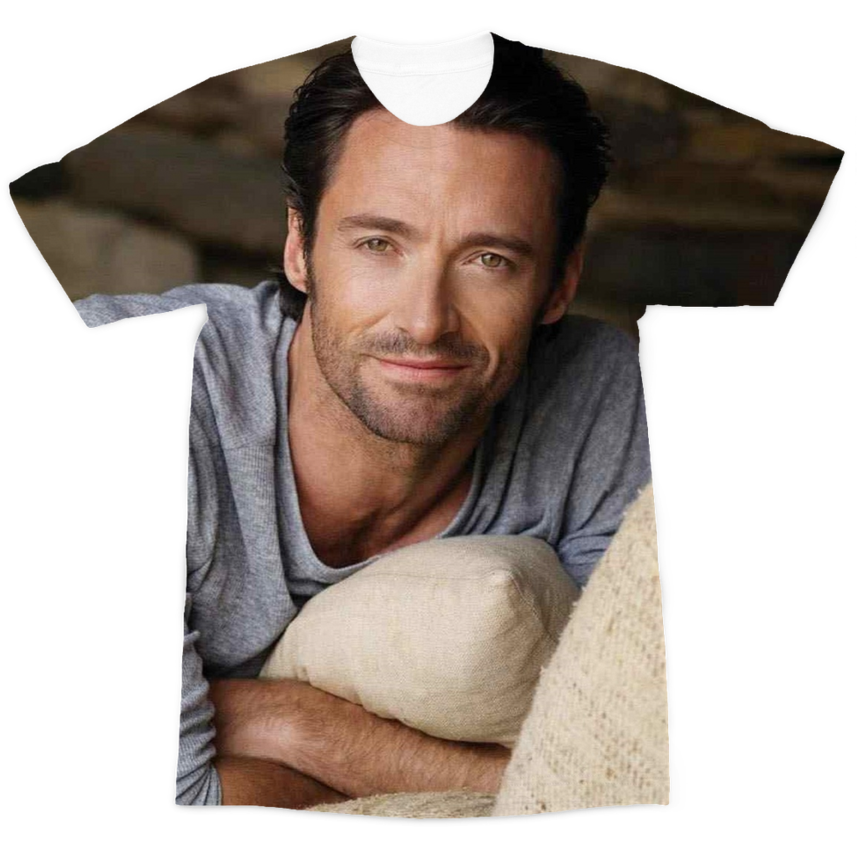 Hugh Jackman Smiling ﻿premium Sublimation Adult T-shirt (900x900), Png Download