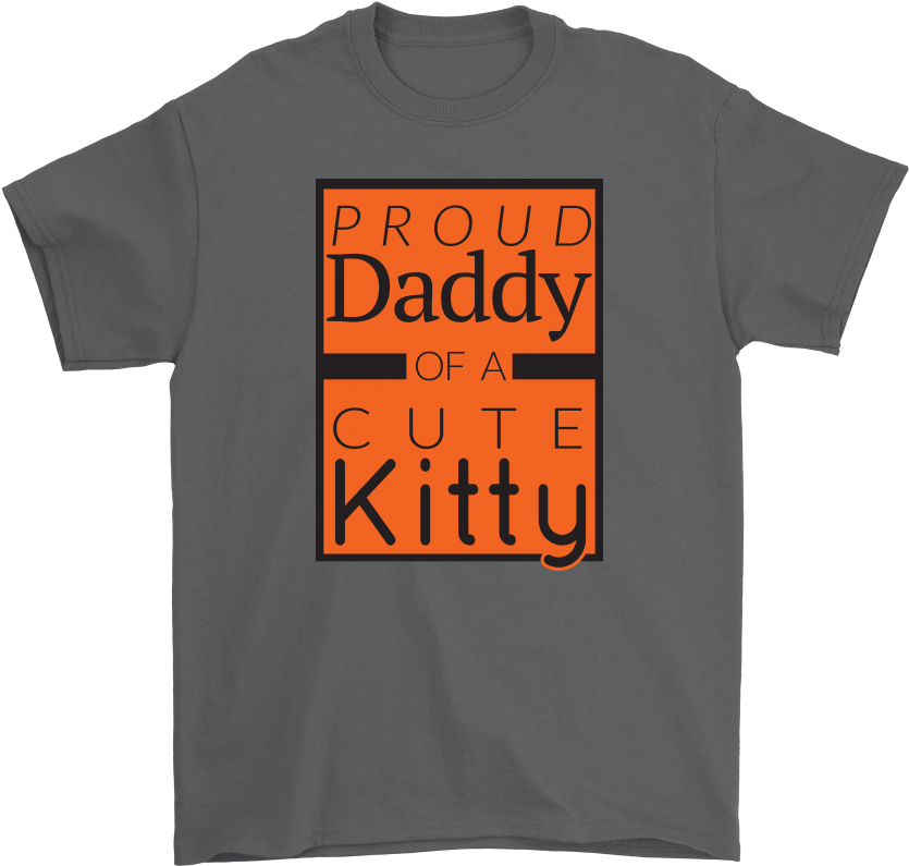 Proud Daddy Of A Cute Kitty Cat Lover Unisex T-shirt - Active Shirt (1000x1000), Png Download