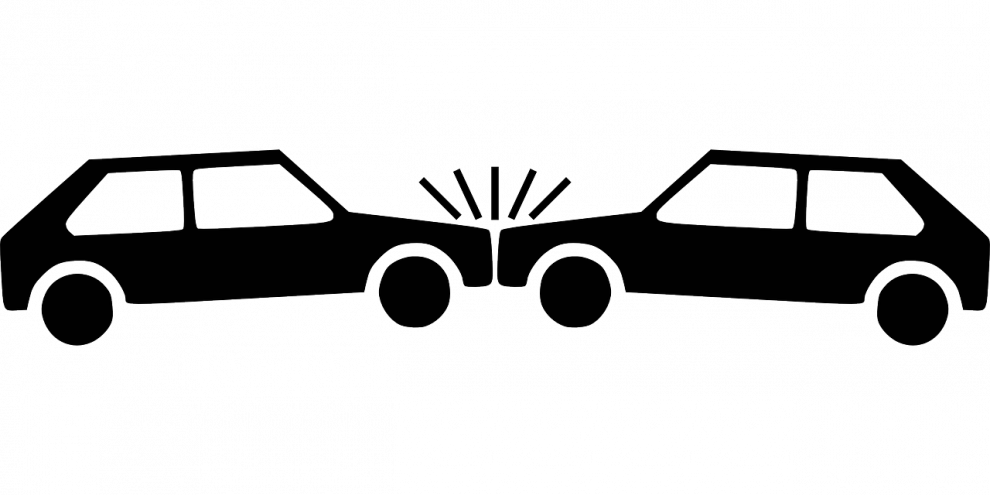 The Burglar Towels - Car Crash Cartoon Transparent (990x495), Png Download