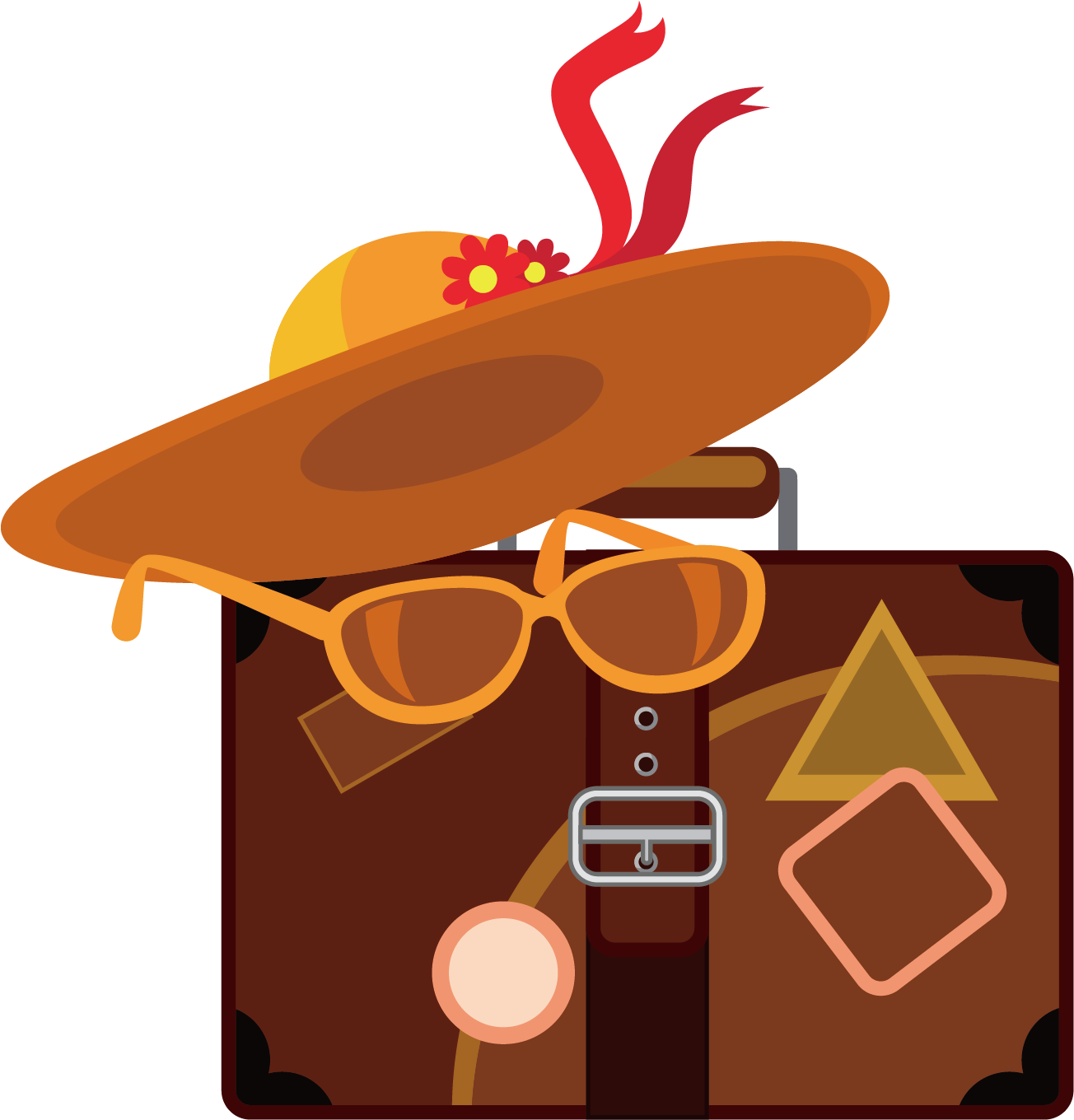 Outbound Pattern Travel Material Vacation Vector Suitcase - Travel Vector Vacation (1500x1500), Png Download