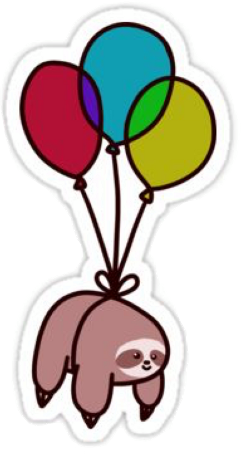 Balloon Sloth (480x905), Png Download