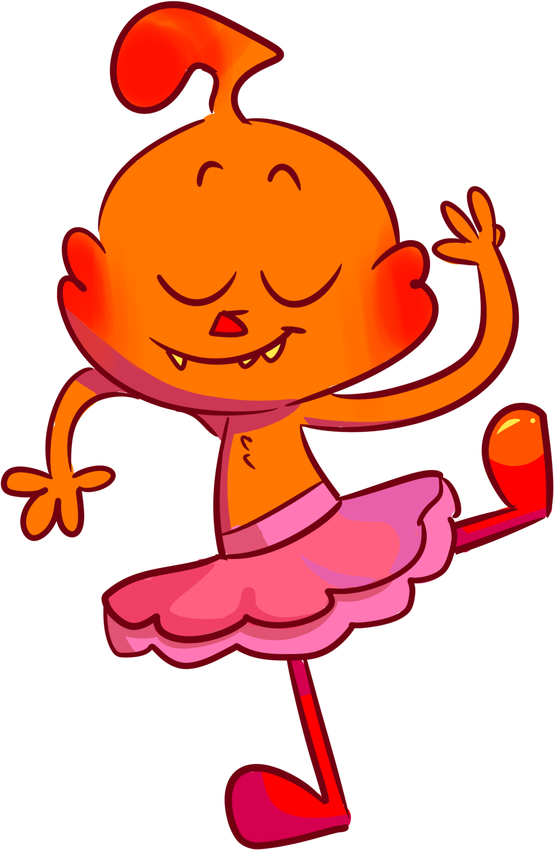 Quick Sketch Of Foo In A Tutu, I Was Talking To @lachievart (1280x1810), Png Download