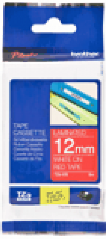 Tze-435 Brother 12mm White Text On Red Tape 8 Metres - Brother Tze 535 (800x800), Png Download