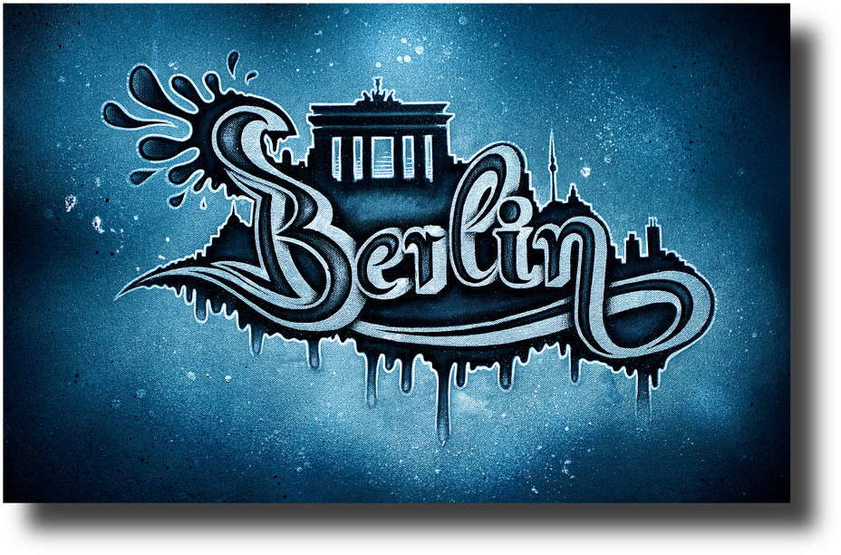 Big City Designs Berlin Graffiti, Ruhr, Nrw, Reichstag, - Leinwand Graffiti (950x664), Png Download