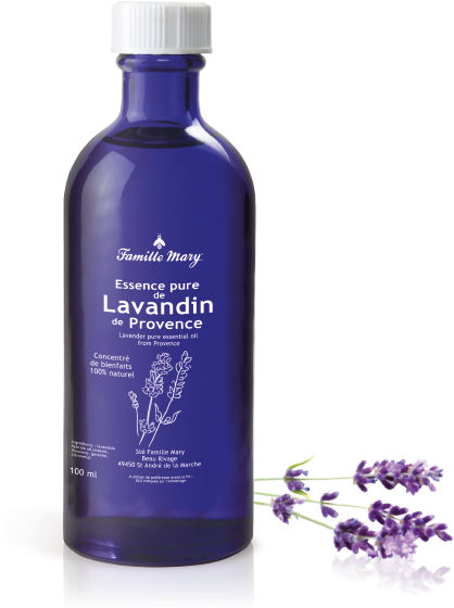 Essence Pure De Lavandin De Provence - Glass Bottle (700x700), Png Download