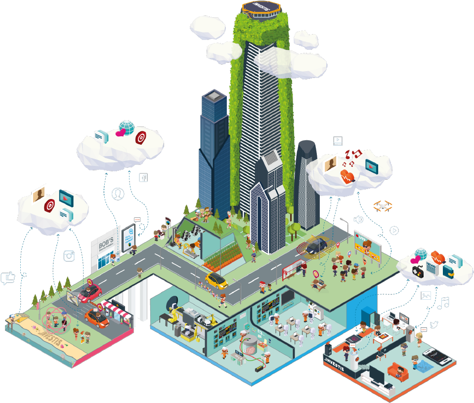 City-medium - Control Tower (1138x989), Png Download