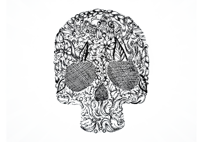 Graphic Freeuse Download Egypt Drawing Skull - Png De Tatuagens Caveiras (700x490), Png Download
