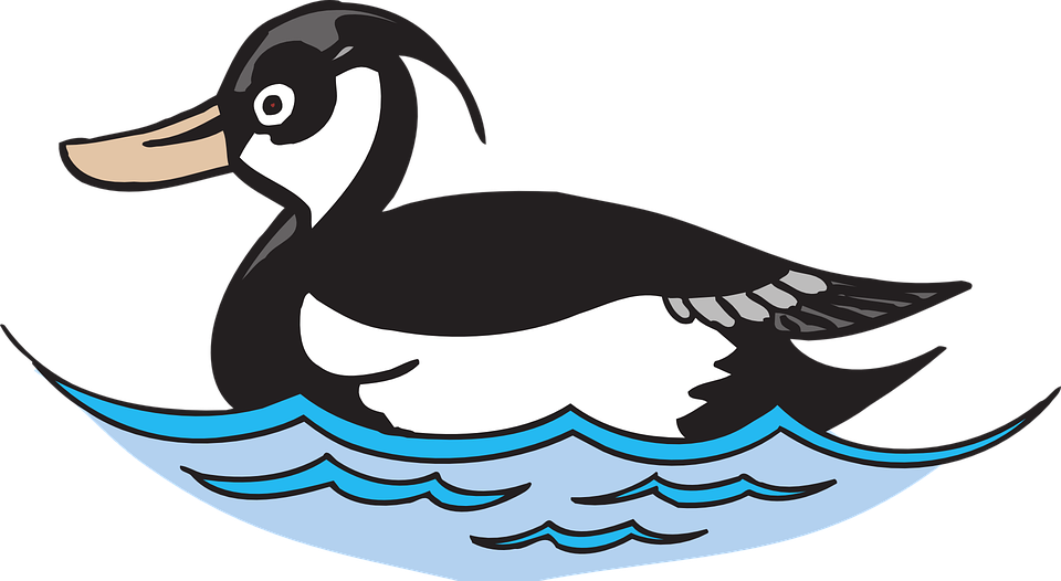 Jpg Black And White Library Bebek Free On Dumielauxepices - Duck Swim Clipart Png (960x526), Png Download