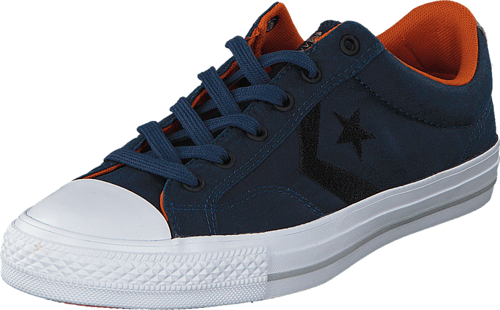Star Player Nylon-ox Navy/black/fire Pit - Skate Shoe (705x438), Png Download