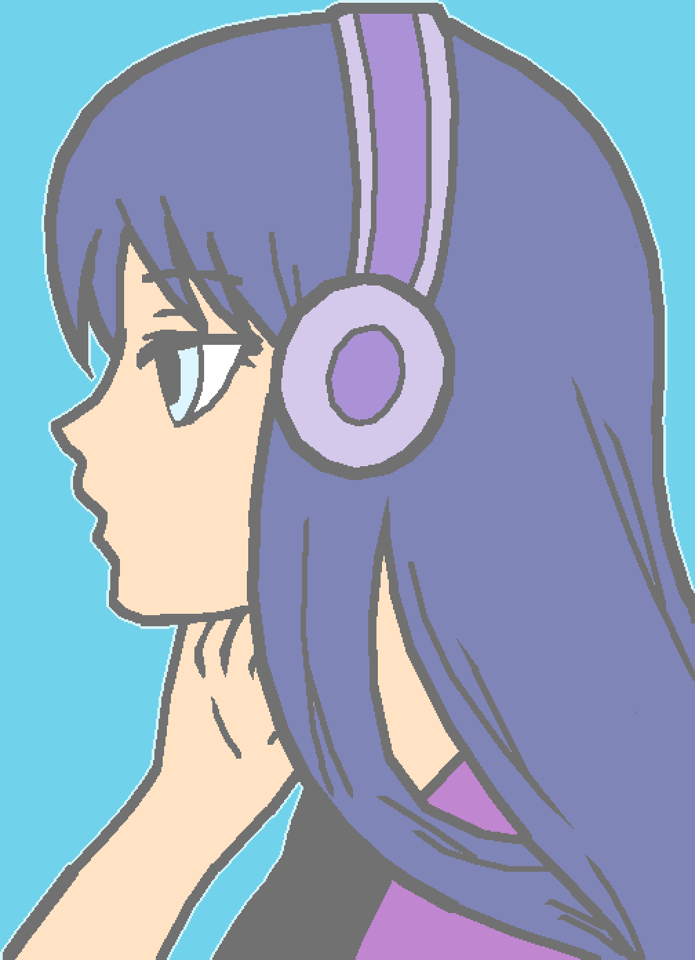 Sad Or Faded Gamer Girl - Pride Month Drawings (1008x1392), Png Download