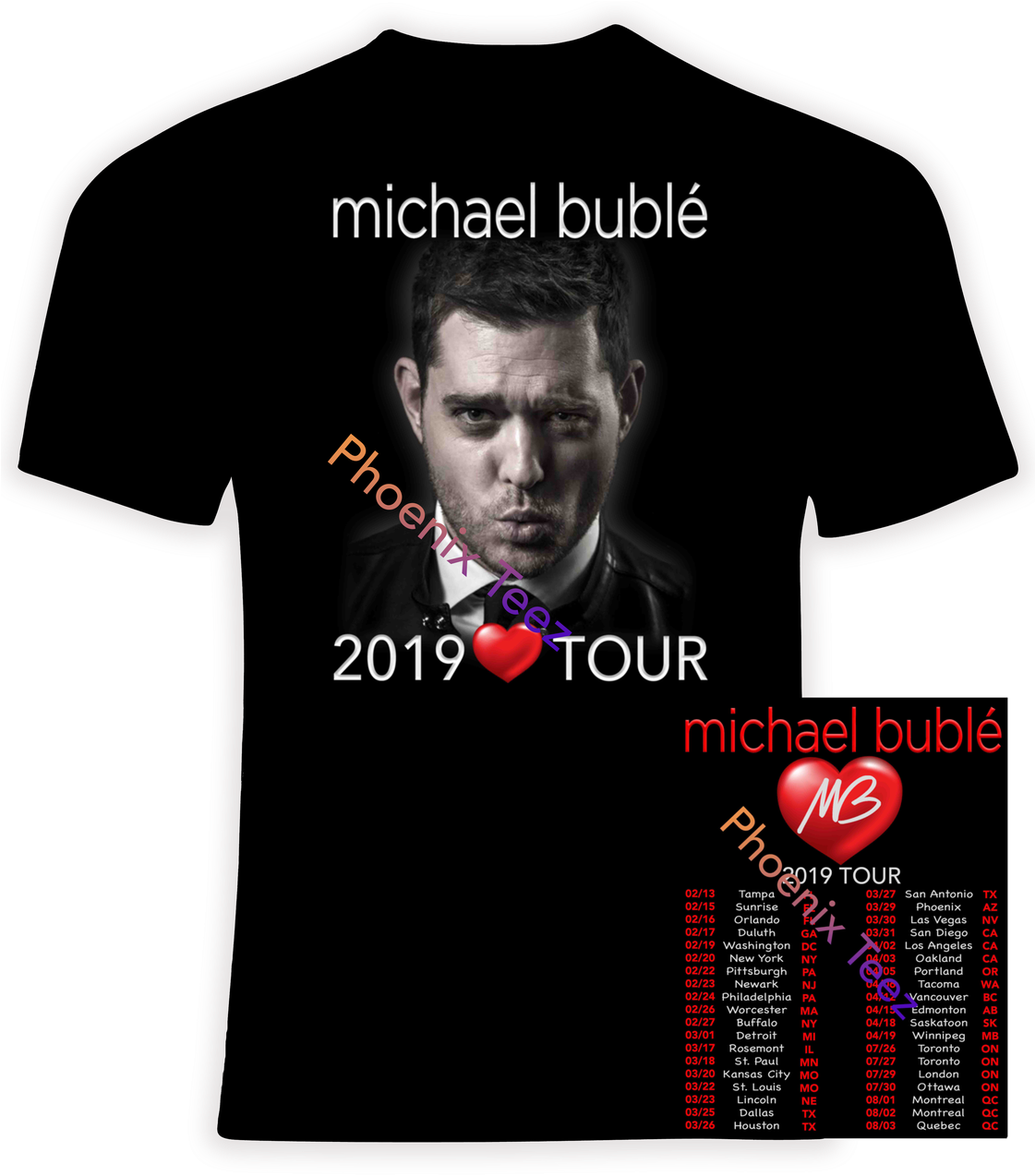 Michael Buble 2019 Concert Tour - Active Shirt (1120x1280), Png Download