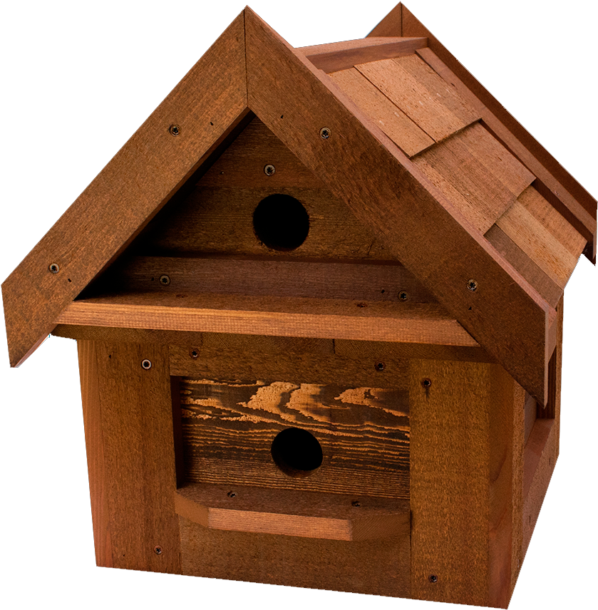 Red Cedar Birdhouse - Wood (1000x1000), Png Download