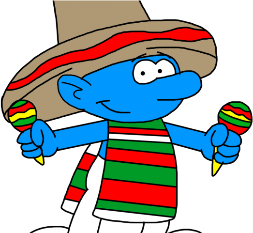 Smurfs Clipart Small - Mexican Smurf (640x480), Png Download