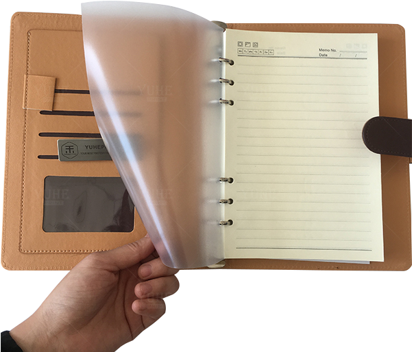 2019 A4 Pu Spone Refillable Leather Cover Notebook - Hand (600x600), Png Download