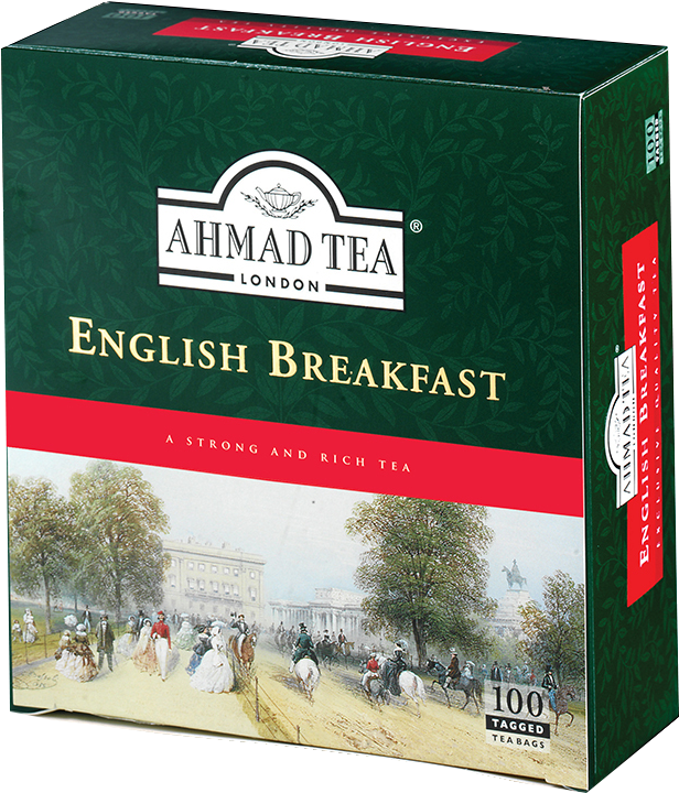 100 Tagged Teabags - Ahmad Tea London English Breakfast (800x886), Png Download