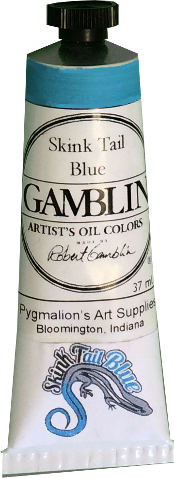 Skink Tail Blue - Gamblin Paint (359x982), Png Download