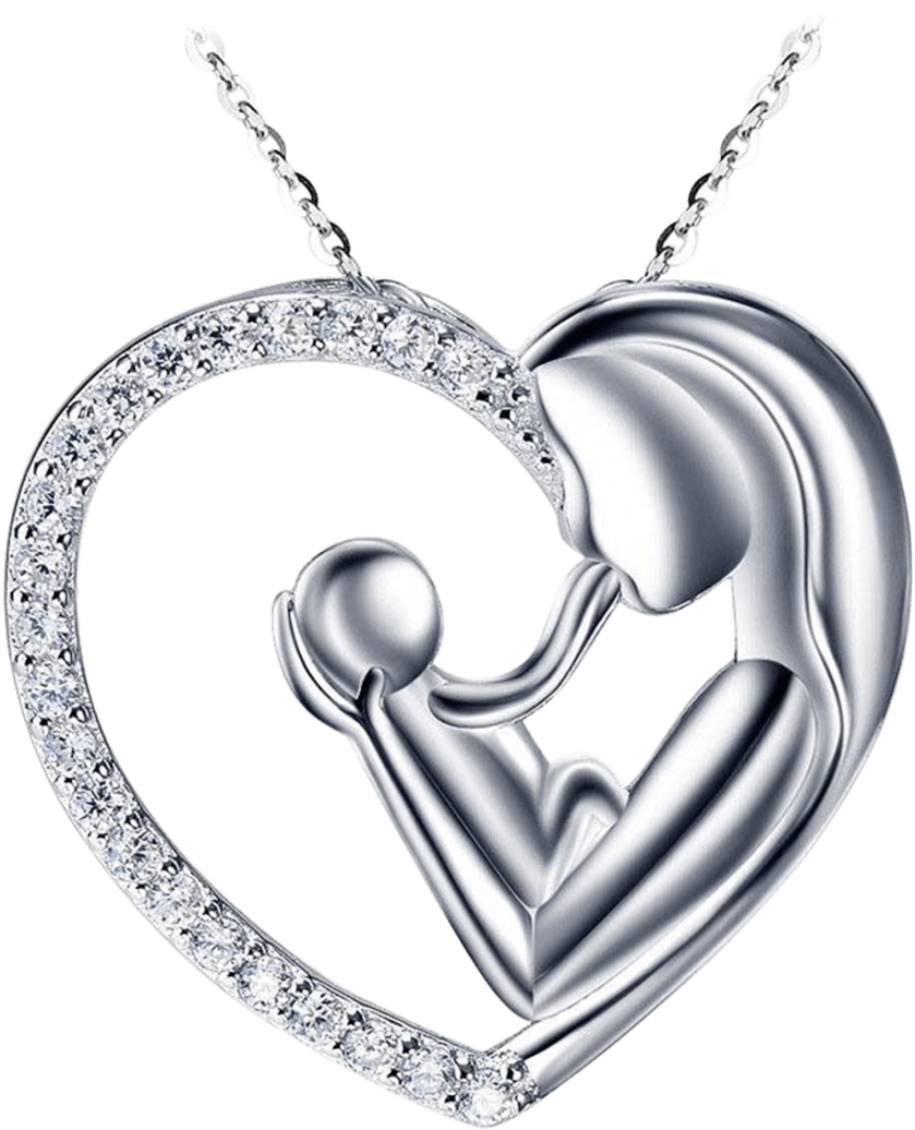 Gold Locket Mother And Son (1104x1104), Png Download