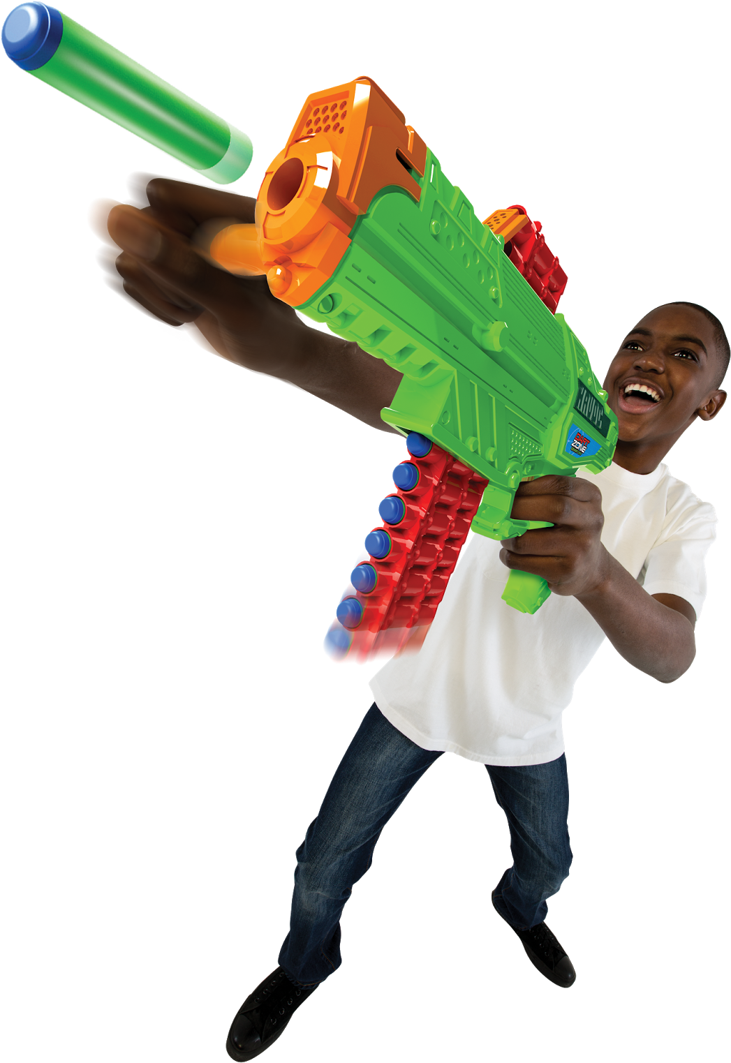 Finally The Dart Zone Closed Out With A Clip Fed Blaster - Nerf (1185x1600), Png Download