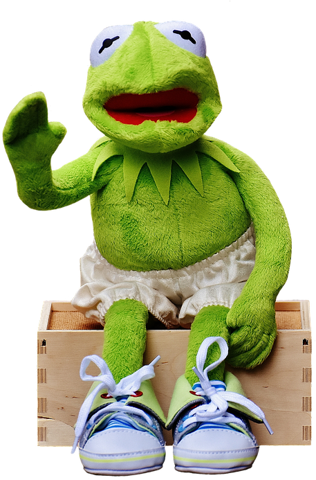 Kermit, Sit, Bank, Sneakers, Pants, Frog, Funny, Wave - Funny New Year Messages 2019 (583x720), Png Download