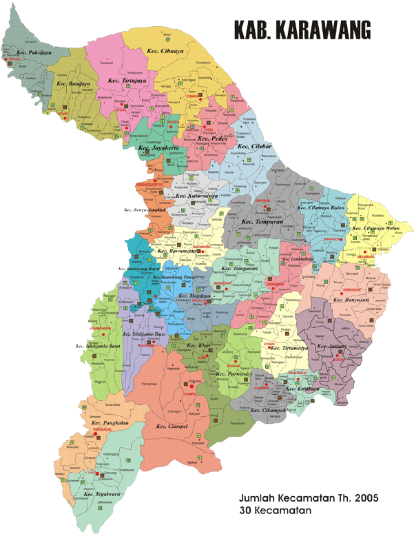 Kabupaten Karawang - Karawang Timur Peta (600x793), Png Download