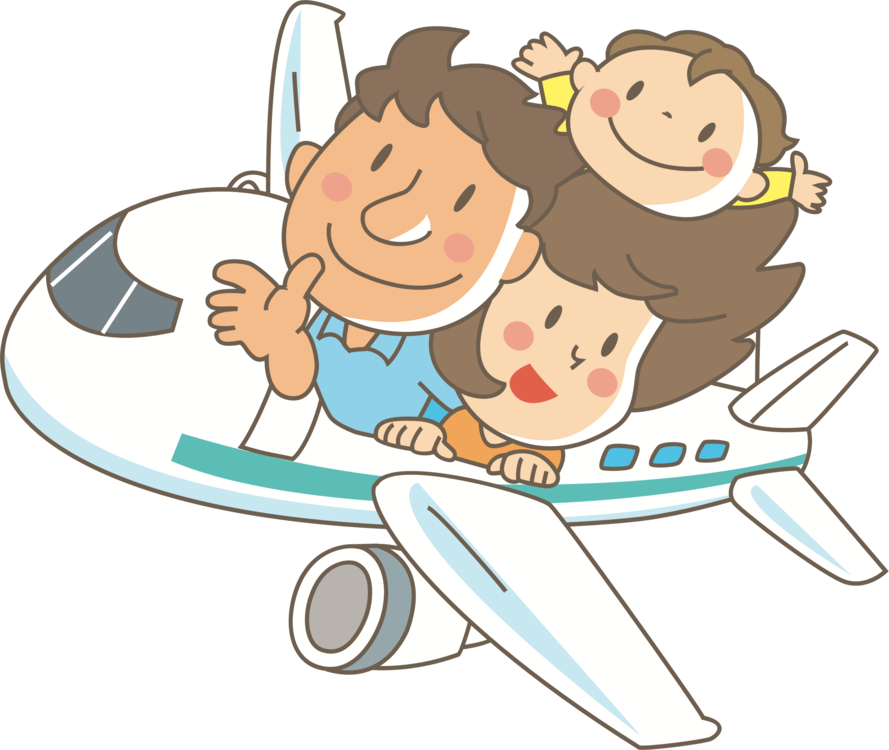 Airplane Flight Computer Icons Aircraft Can Stock Photo - Family In Airplane Clipart (889x750), Png Download