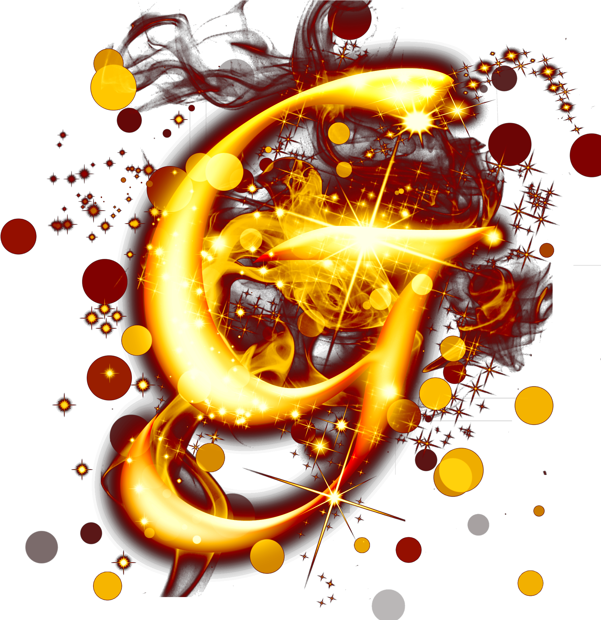 Gold Light Effect Letters Starlight Png And Psd - Graphic Design (2000x2000), Png Download