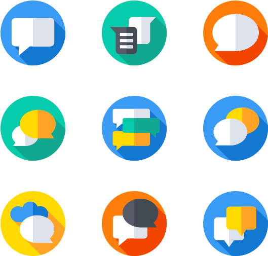 Speech Bubbles - Circle (600x564), Png Download