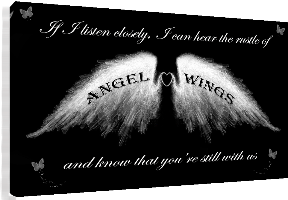 Angel Wings Wall Art Picture 'if I Listen Closely' - Masquerade Ball (1100x673), Png Download