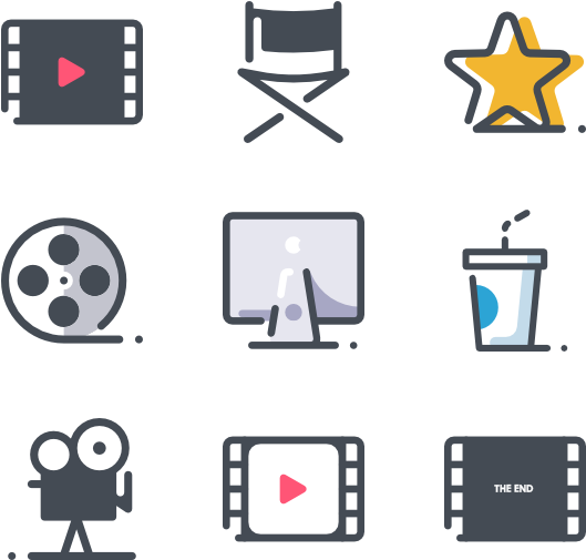 Icons Free Cinema (600x564), Png Download