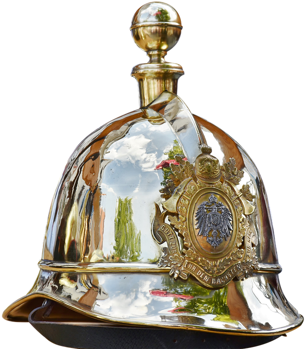Fireman, Isolated, Old, Helm, Fire, Fire Fighter - Perfume (638x720), Png Download