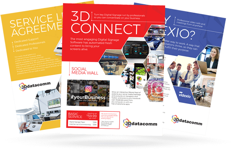 3d Datacomm - Brochures - Flyer (988x554), Png Download