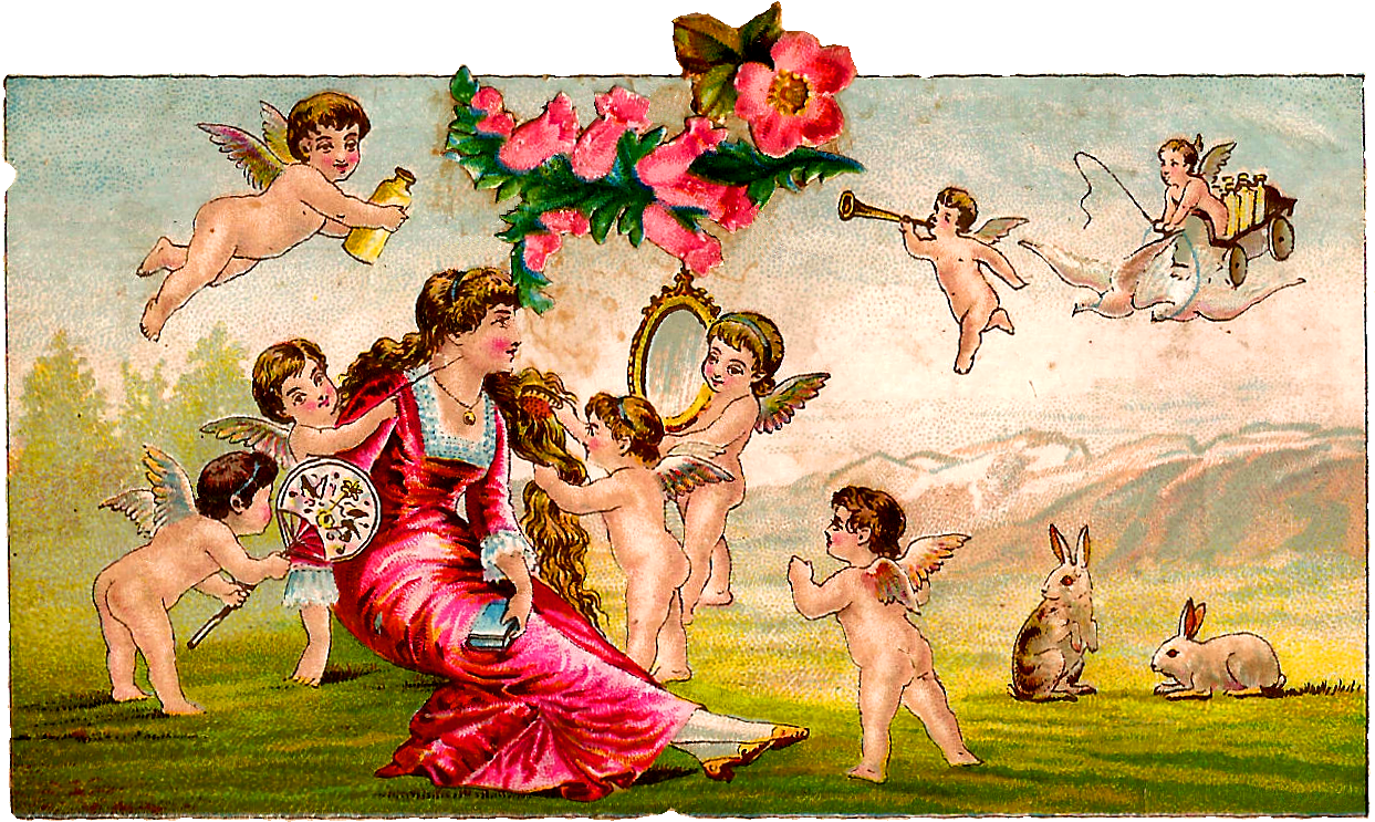 Angel Woman Beauty Digital Images - Painting (1309x803), Png Download